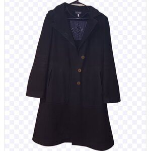 Vintage ARMANI JEANS women's Black Wool Blend Coat, SIZE 4